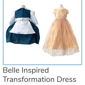 Belle inspired transformation dress